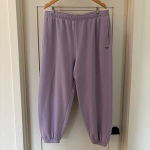 TNA Sweatfleece Terry Fleece Cozy Sweatpants Lilac Purple XL